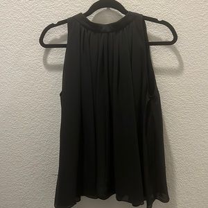 A beautiful black high neck sleeveless blouse top